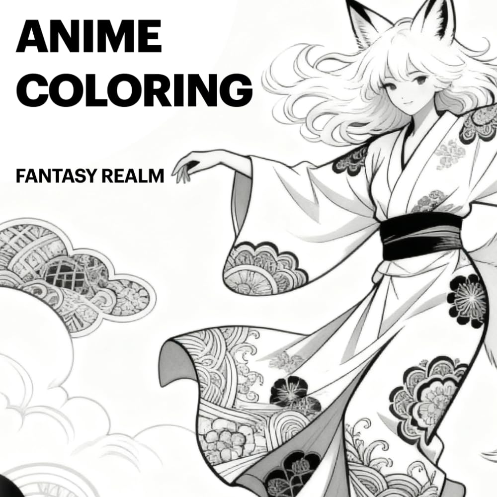 

Anime Coloring - Fantasy Realm: Einzigartige Motive zum Ausmalen für Erwachsene, Jugendliche und Kinder - Entspannung und Kreativität mit magischen Charakteren, Manga und floralen Designs (Independently published)