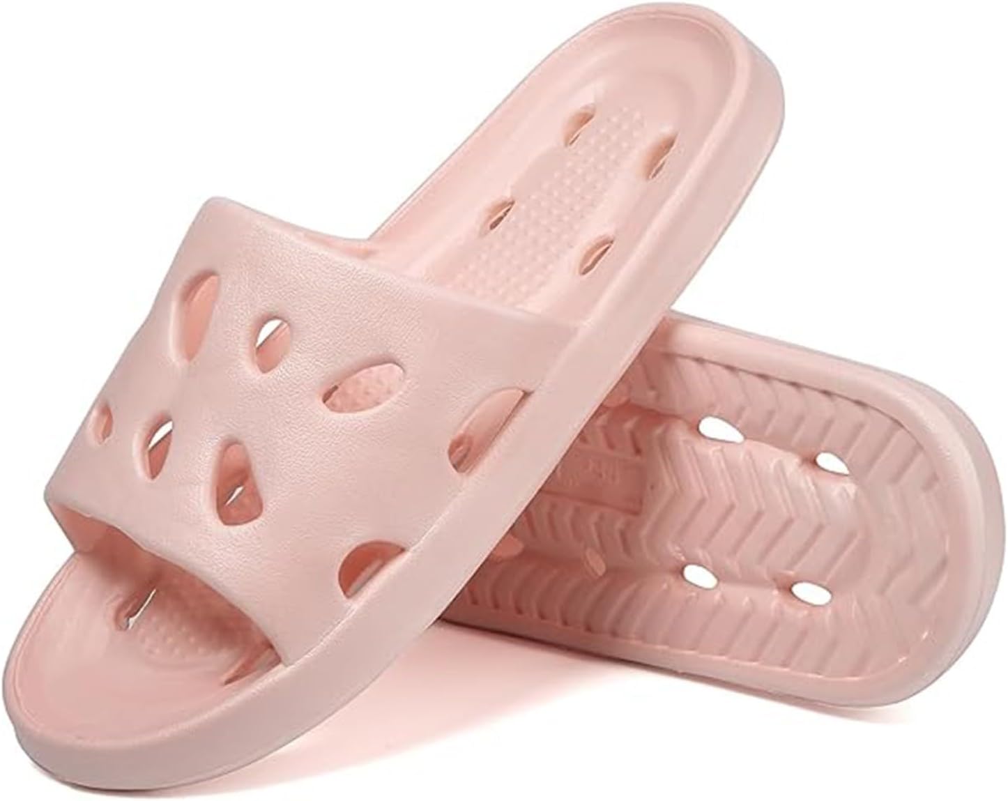 

Душевые шлепанцы для женщин и мужчин, массажные тапочки для бассейна, мягкие и амортизирующие, противоскользящие, удобные пляжные сандалии Generic, розовый