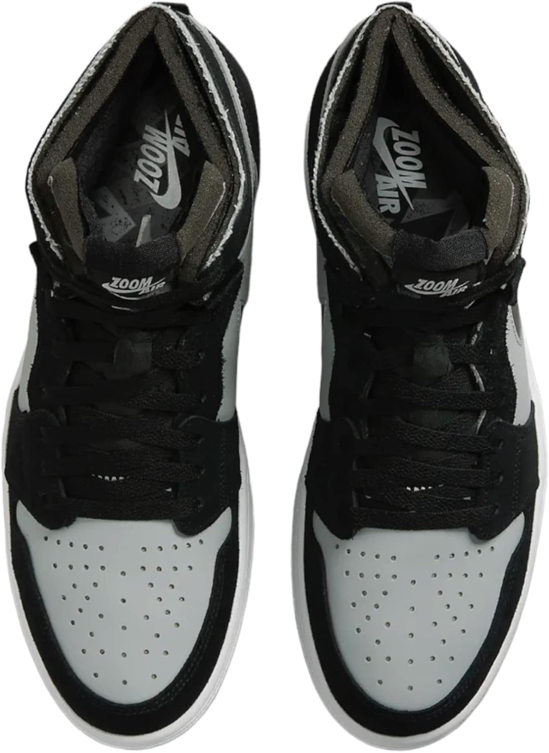Мужские кроссовки Nike Air Jordan 1 Zoom CMFT 2, белый/черный/серый/светло-серый — фото 4
