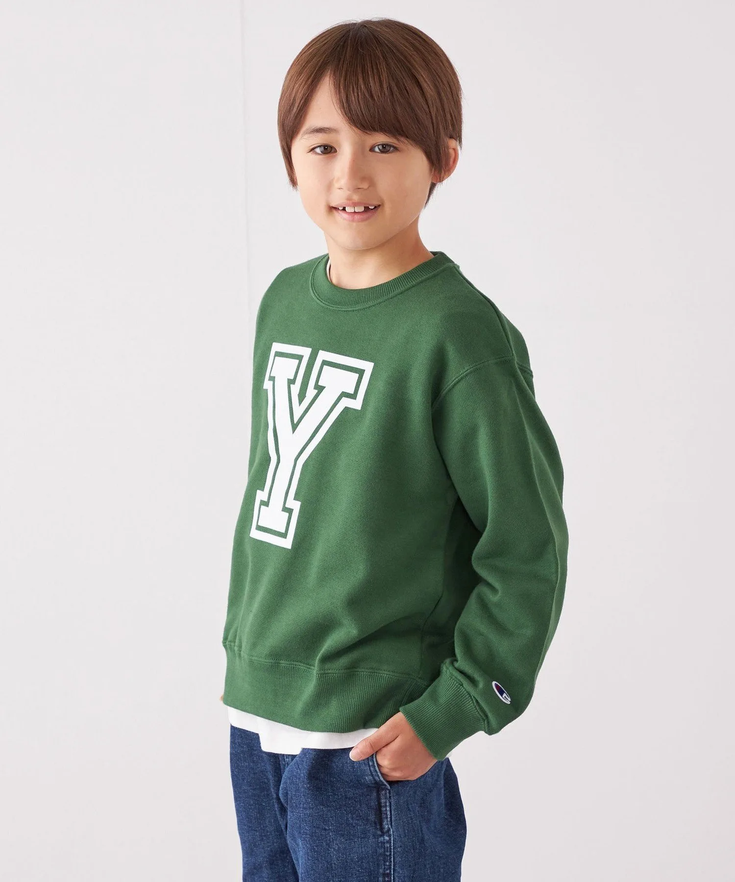 Толстовка Champion: Tennis Club с круглым вырезом (детская) SHIPS any, Green — фото 4