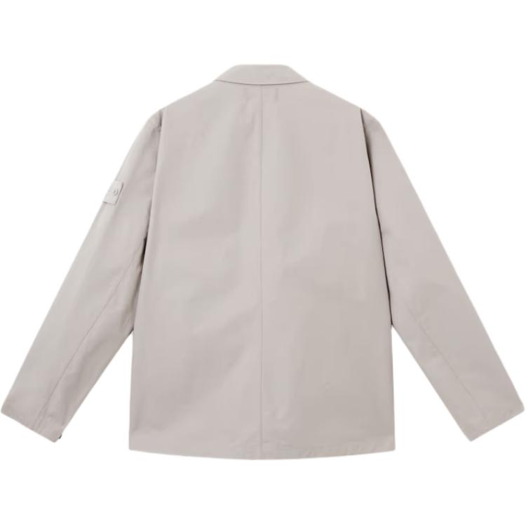 STONE ISLAND Ветрозащитная хлопковая куртка, Gray White — фото 3