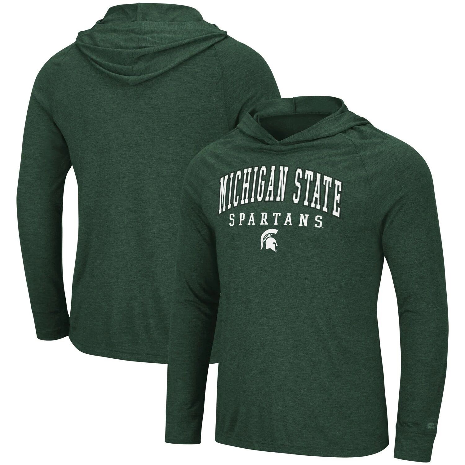 

Мужская зеленая футболка с капюшоном и длинными рукавами Michigan State Spartans Campus Colosseum, Зеленый, Мужская зеленая футболка с капюшоном и длинными рукавами Michigan State Spartans Campus Colosseum
