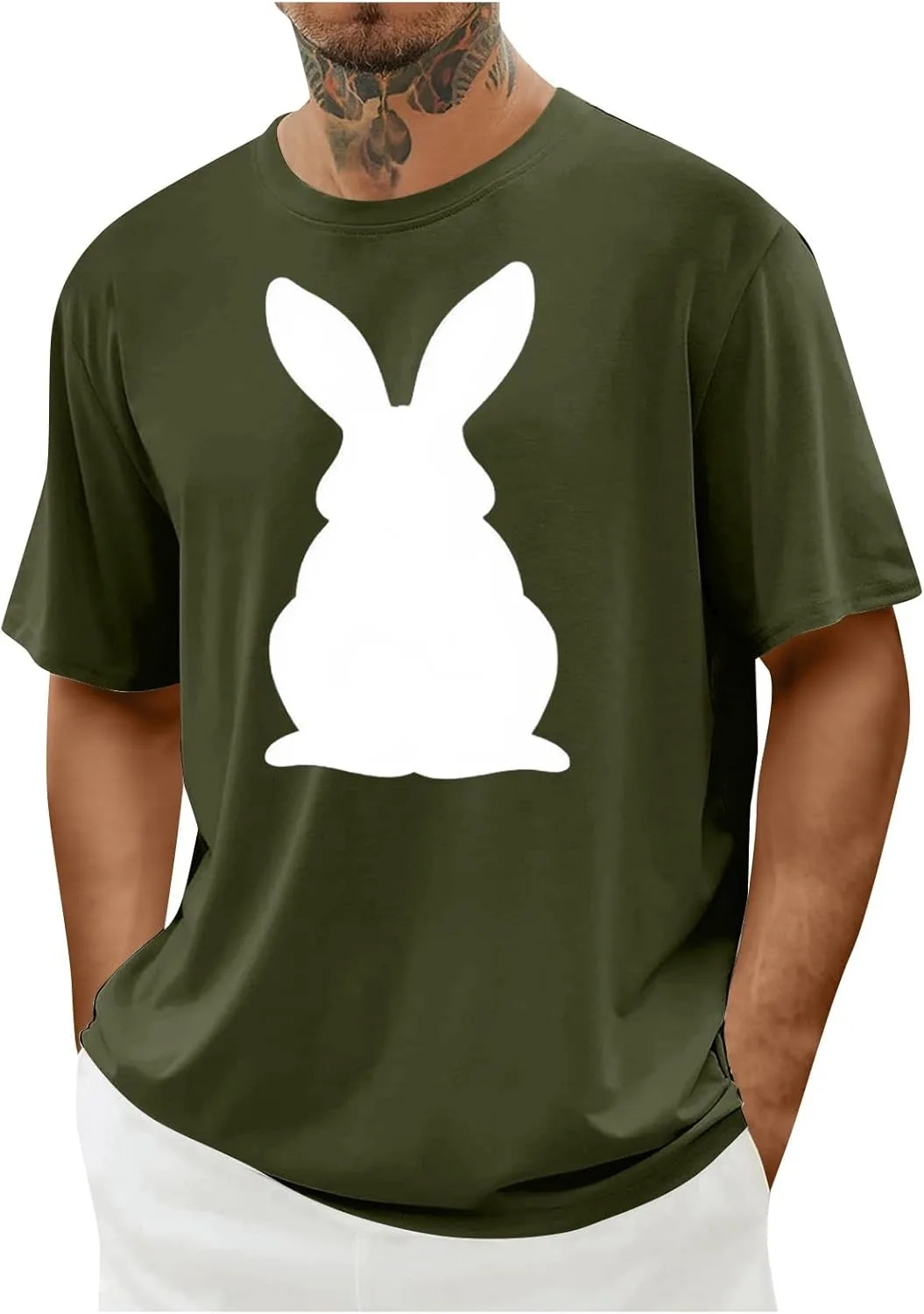 

Футболка с кроликом Easter Shirts for Men 2026