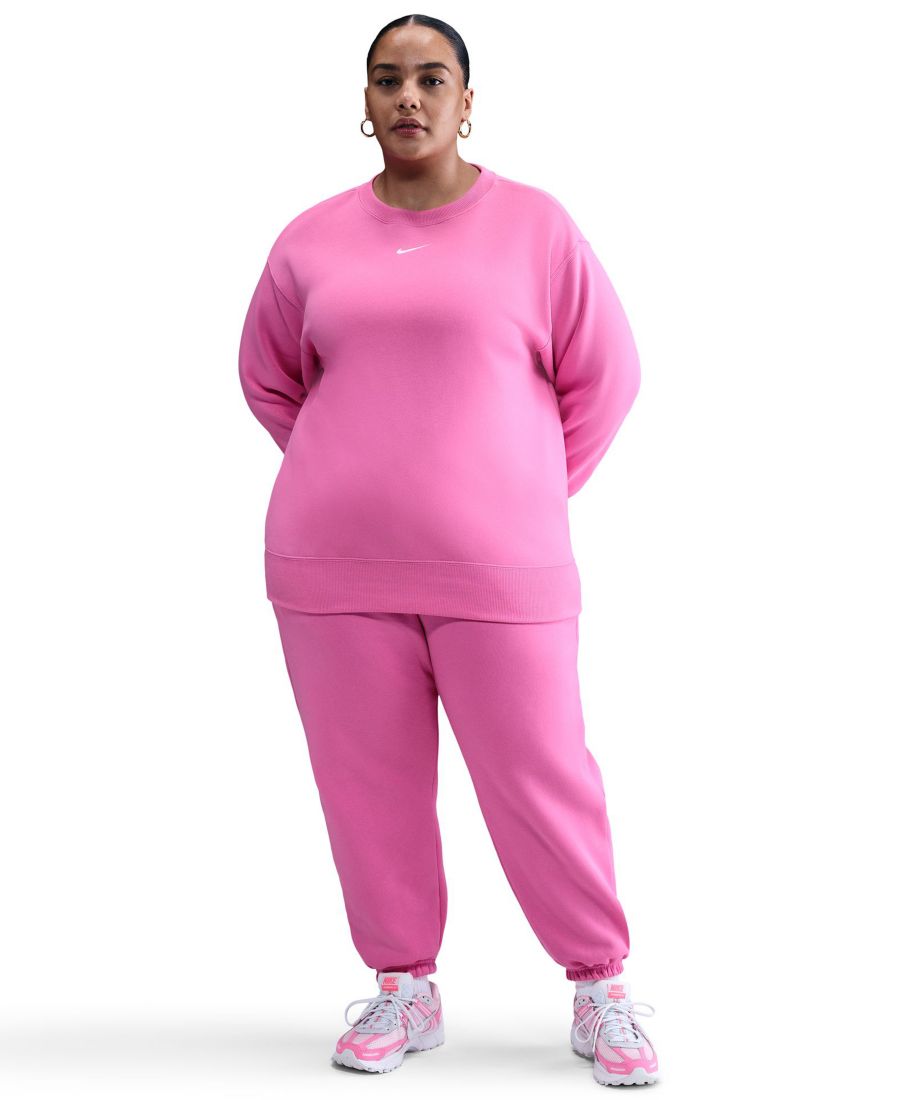 

Толстовка с круглым вырезом Phoenix больших размеров Nike, Playful Pink/sail