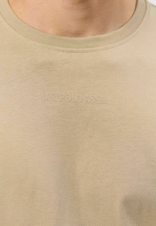 Футболка базовая U.S. Polo Assn. Umsaimon, кремовый — фото 4