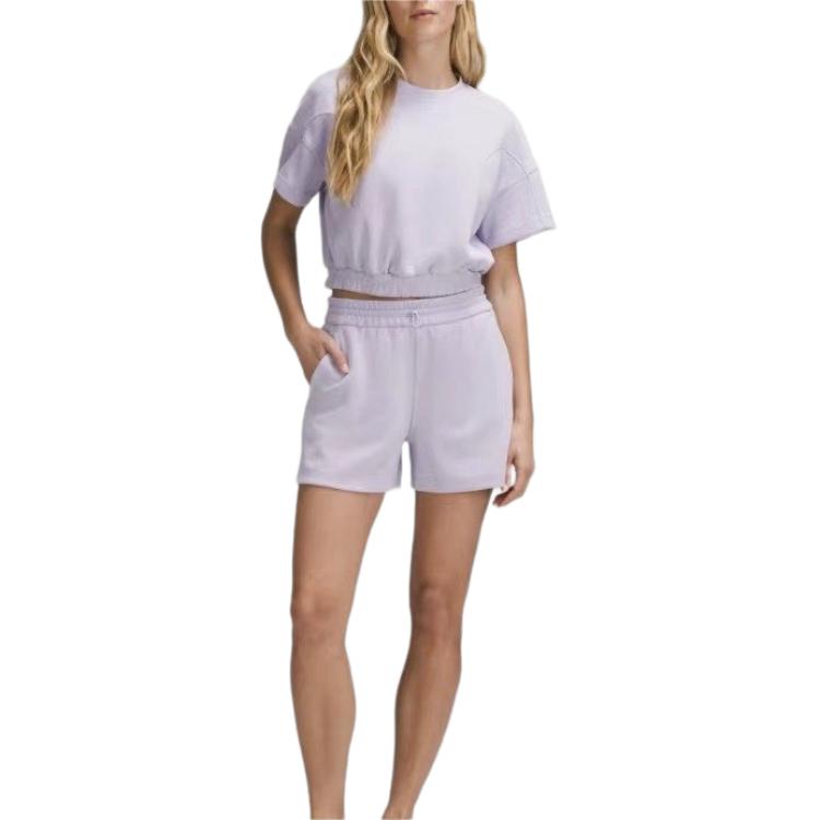 

Мягкие повседневные шорты для женщин Lululemon, сирень