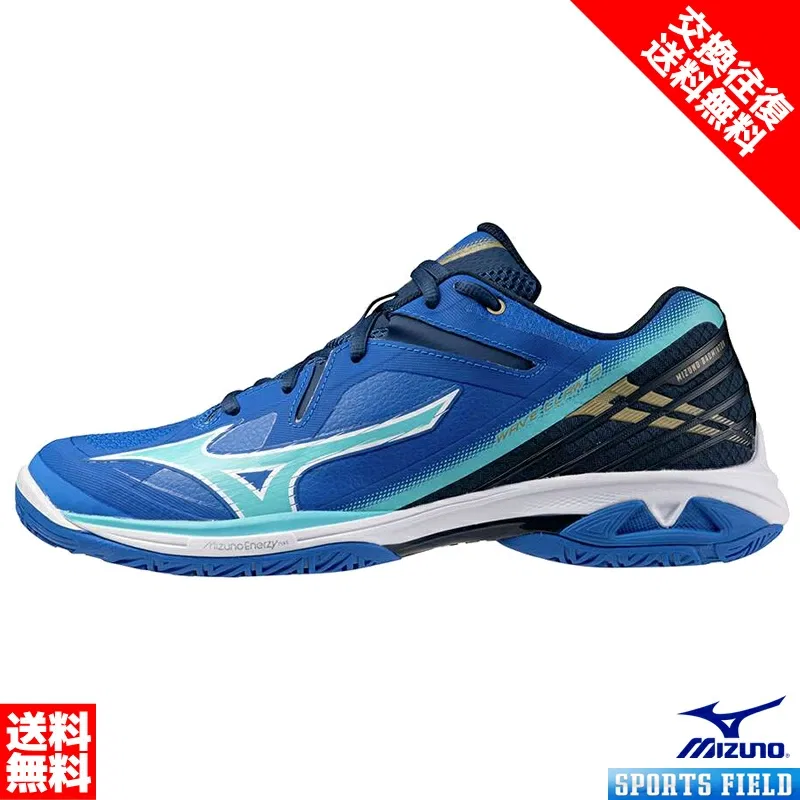 Бадминтонные кроссовки «Wave Claw 3 FIT» от Mizuno, 01 Blue X White X Navy