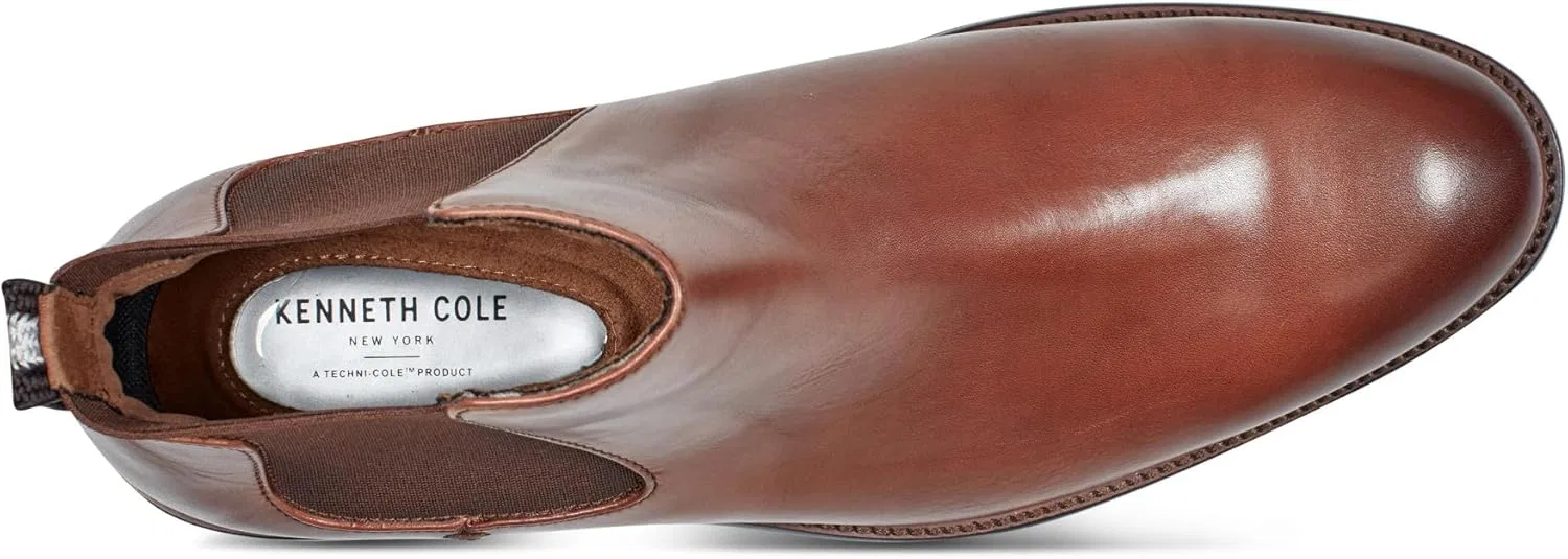 Мужские ботинки Kenneth Cole New York Tully Chelsea, Medium Brown Leather — фото 4