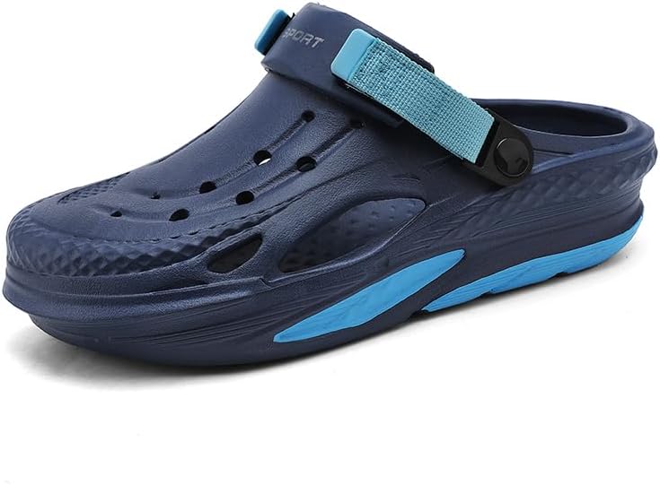 

Мужские садовые сабо: летние пляжные сандалии - нескользящие классические тапочки Miluoluo, синий