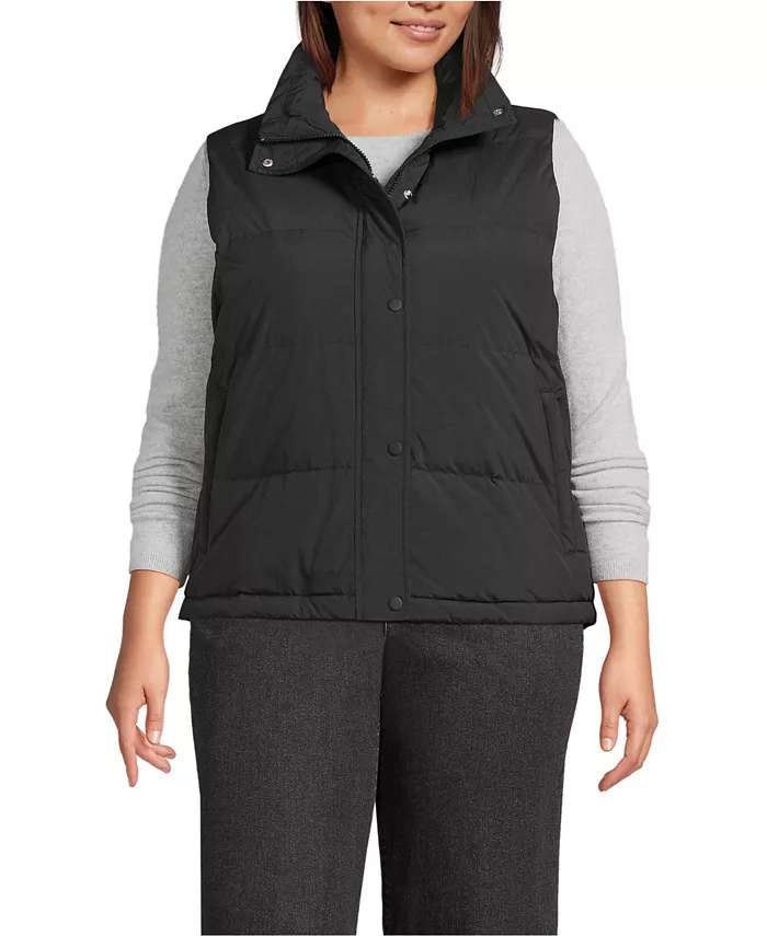 

Жилет-пуховик Max 600 Plus Size Lands' End, черный