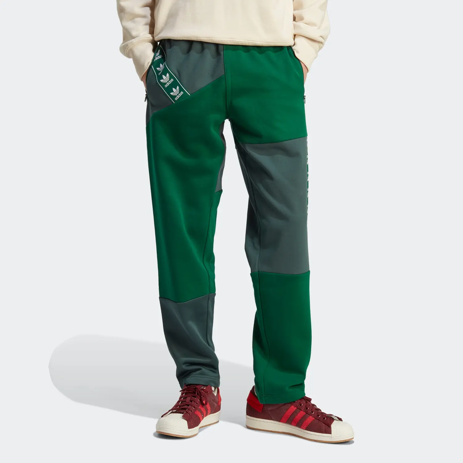 ADC PATCHWORK FB трикотажные спортивные штаны мужские минеральный зеленый Adidas Originals, зеленый — фото 2