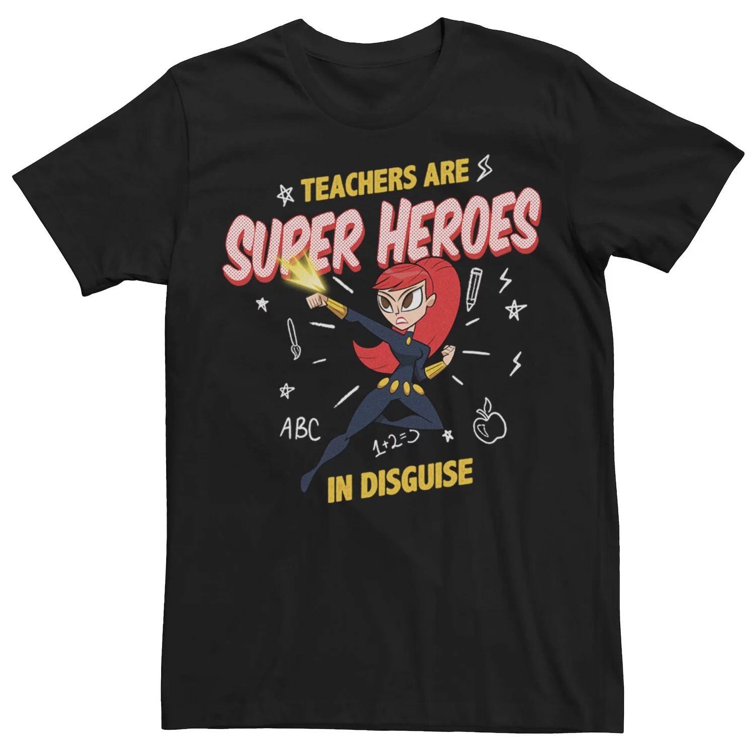 

Мужская футболка Marvel Black Widow Teachers Are Super Heroes Licensed Character