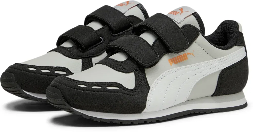 Кроссовки детские, кожаные, Puma, серый