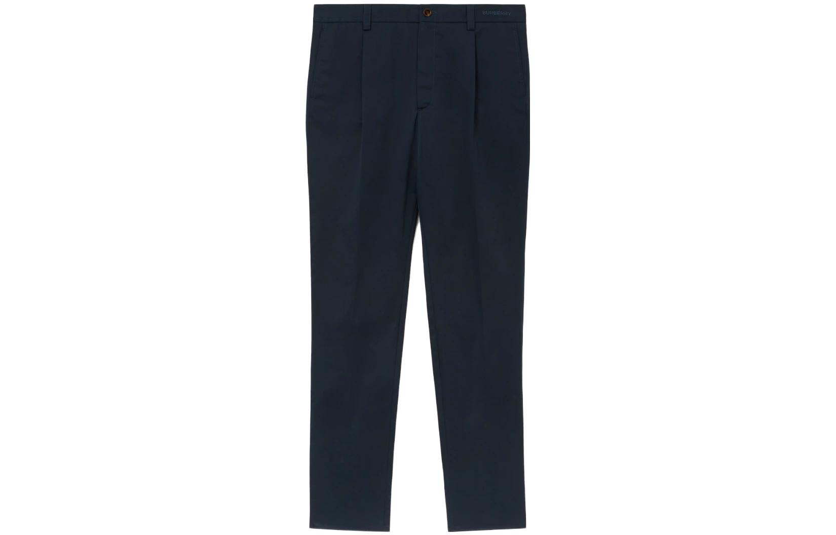 

Прямые хлопковые брюки Burberry, синие