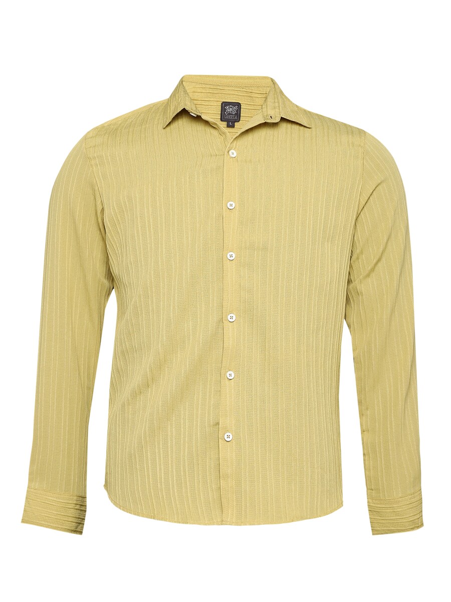 

Рубашка на пуговицах классического кроя Campus Sutra Zavanna, горчица