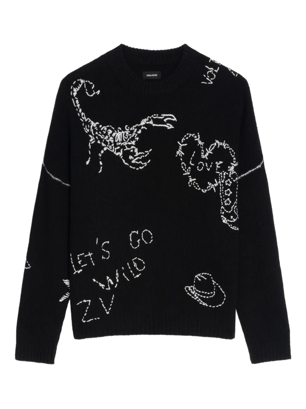 

Свитер Baba из мериносовой шерсти Zadig&Voltaire, черный