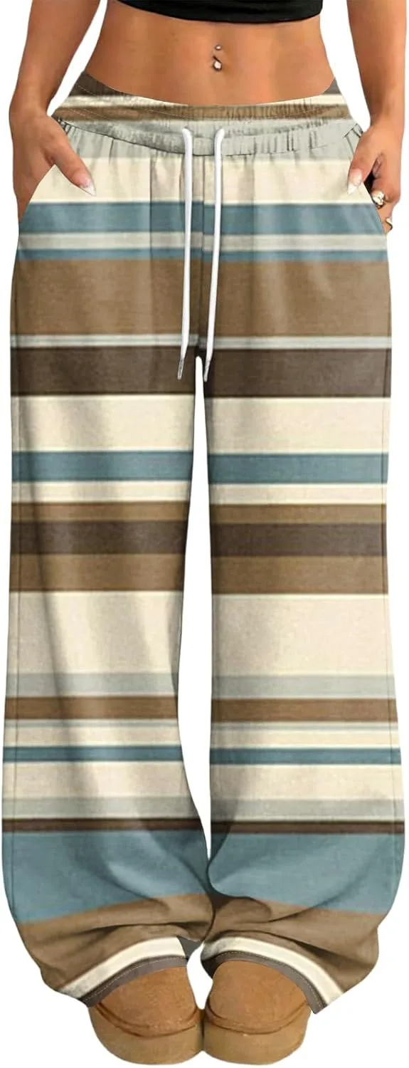 

Багги-штаны женские полосатые для йоги lopmou