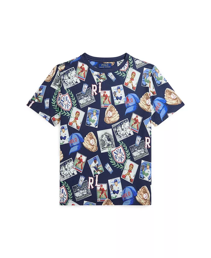 

Футболка с принтом в бейсбольном стиле для мальчиков старшего возраста Polo Ralph Lauren, мультиколор