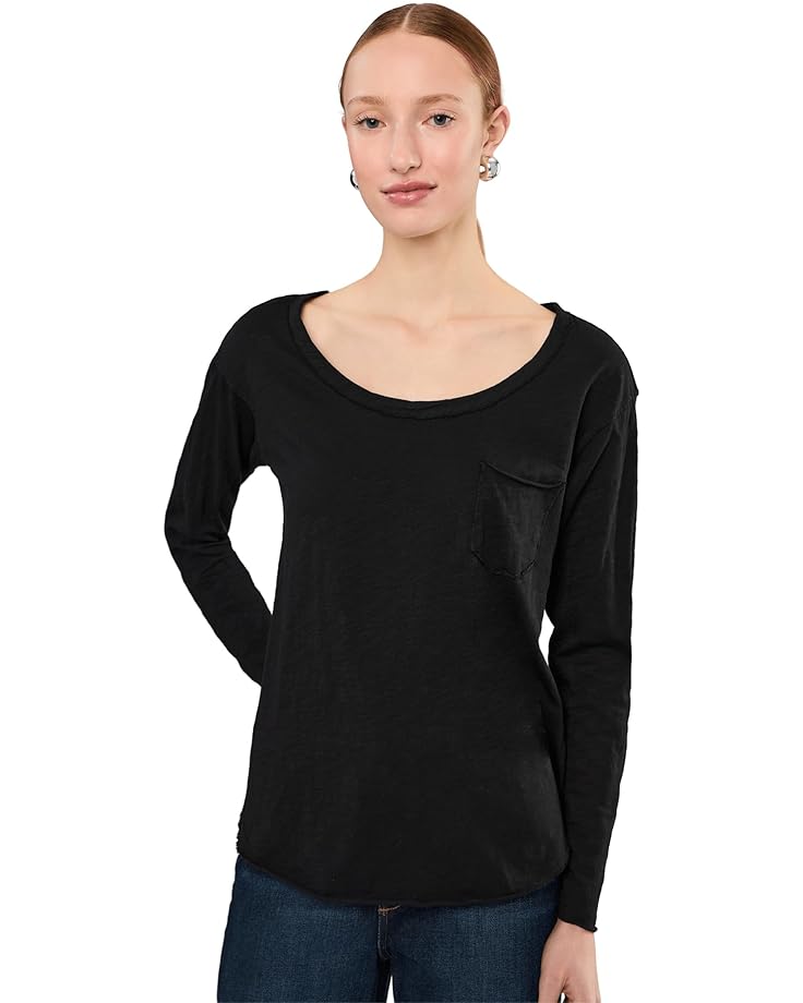 

Женская футболка с длинным рукавом и карманом Mod-o-doc Shirttail Pocket, Black, Черный, Женская футболка с длинным рукавом и карманом Mod-o-doc Shirttail Pocket, Black