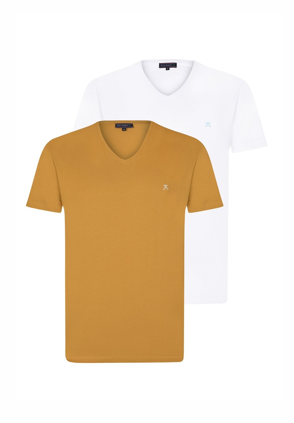 

Базовая футболка 2 PACK VNECK Felix Hardy, цвет mustard yellow