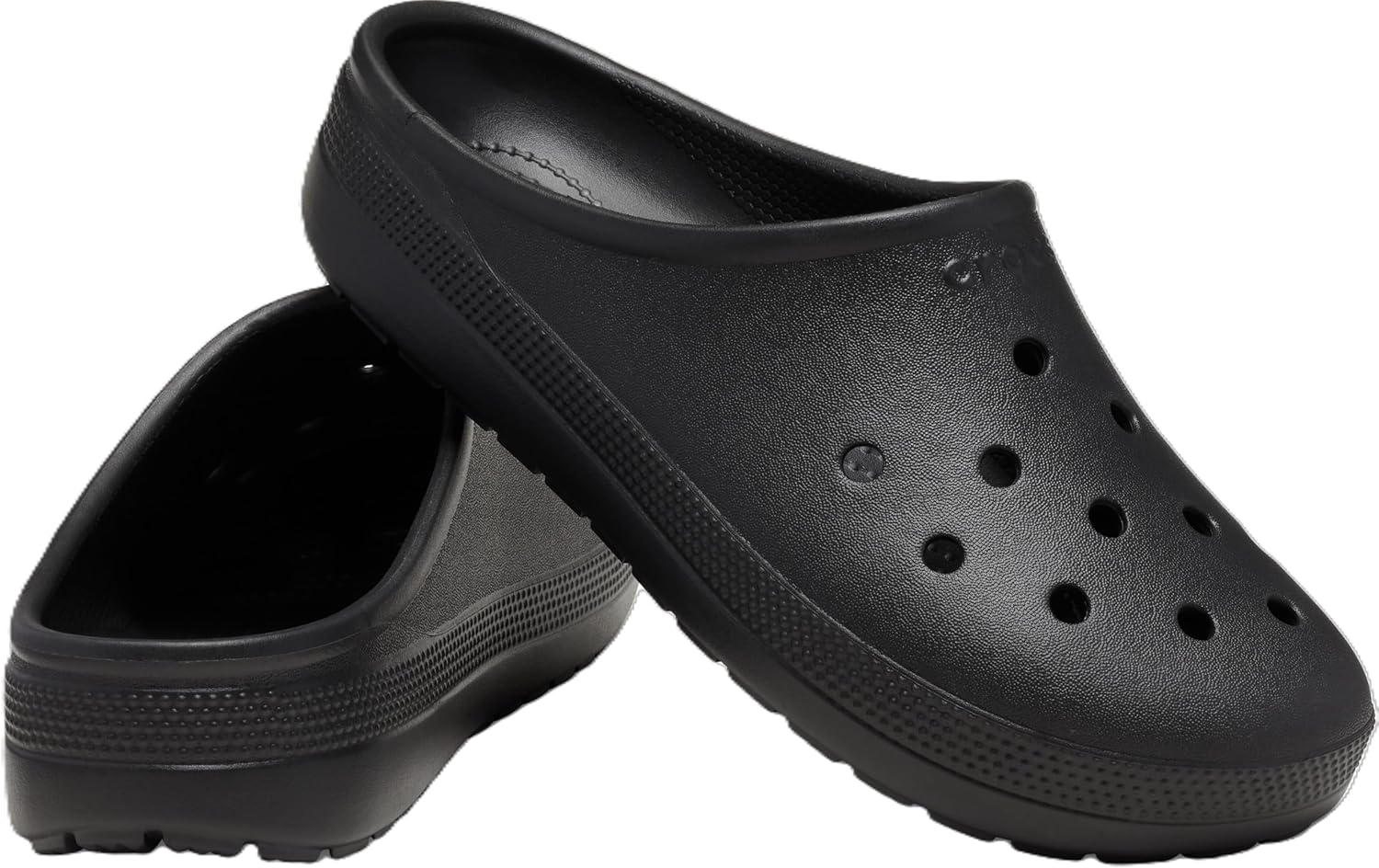 Классические низкие сабо Crocs унисекс для взрослых. Обувь без шнурков, черный — фото 2