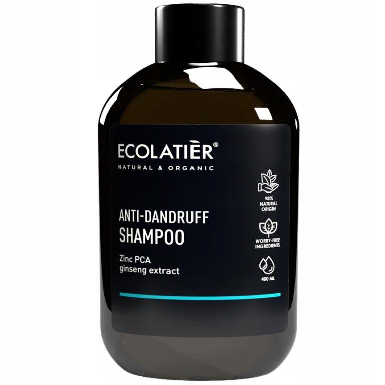 

Шампунь для волос ECOLATIER против перхоти с цинком и женьшенем 400 мл