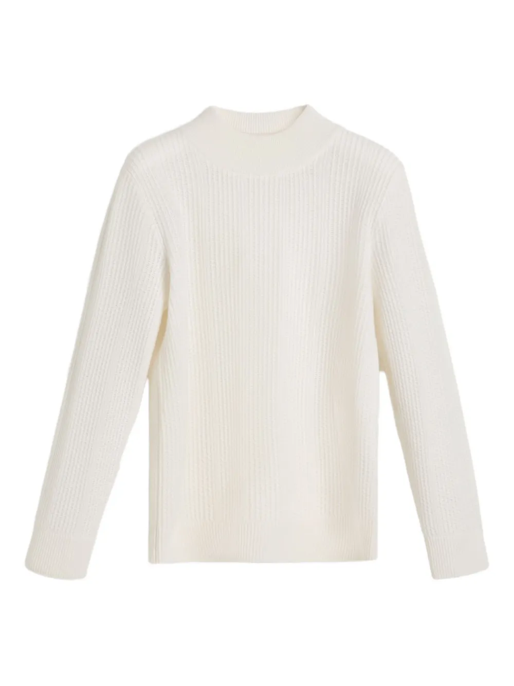 

Свитер в рубчик с круглым вырезом Brunello Cucinelli Kids, белый