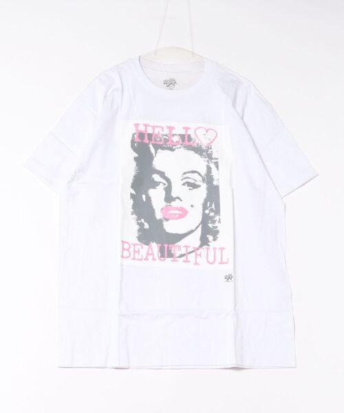 

Футболка с коротким рукавом, принт Мэрилин Монро, бренд PARKS TOKYO SELECT, белый