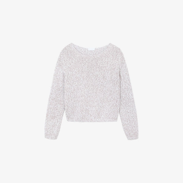 

Джемпер The White Company Mouline с V-образным вырезом, серебряный