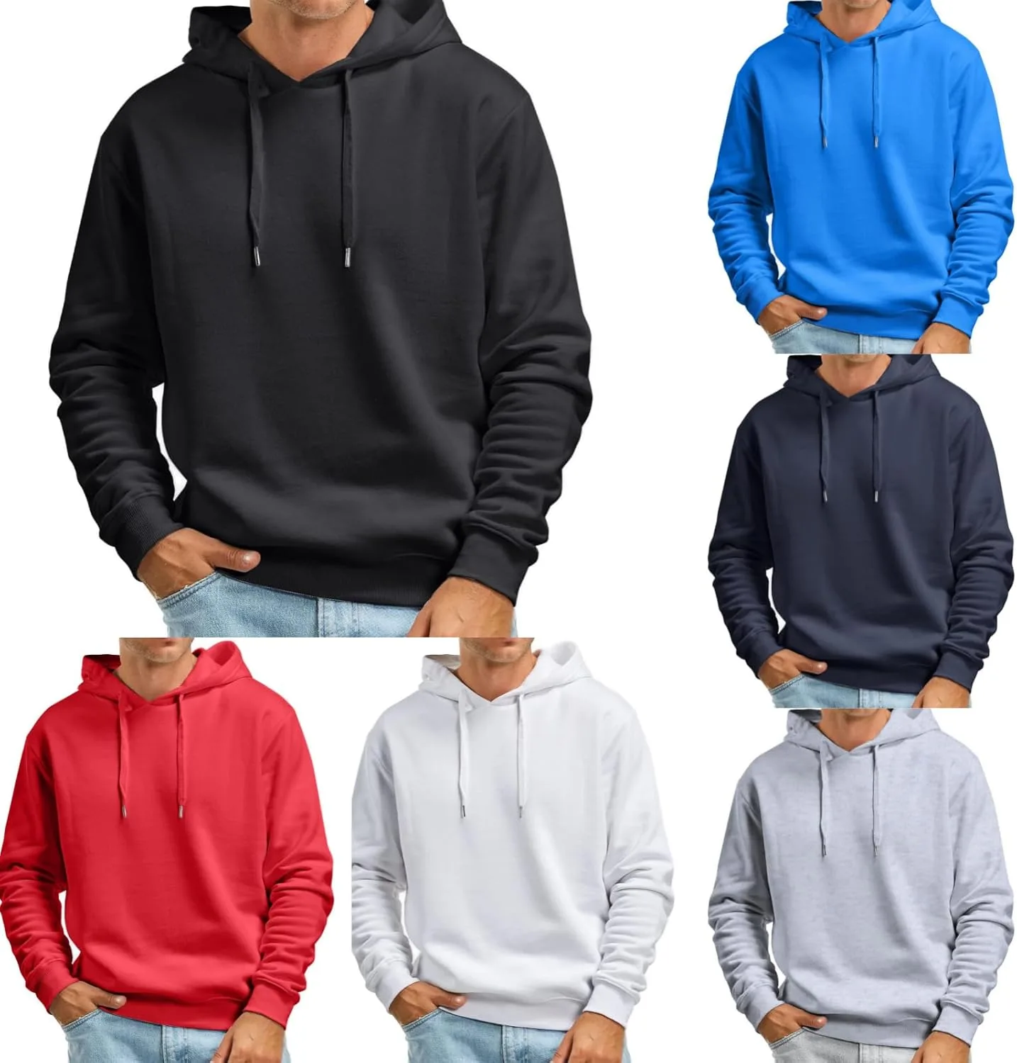 

Мужская толстовка Midweight Fleece Pullover Hoodies Casual Loose Fit