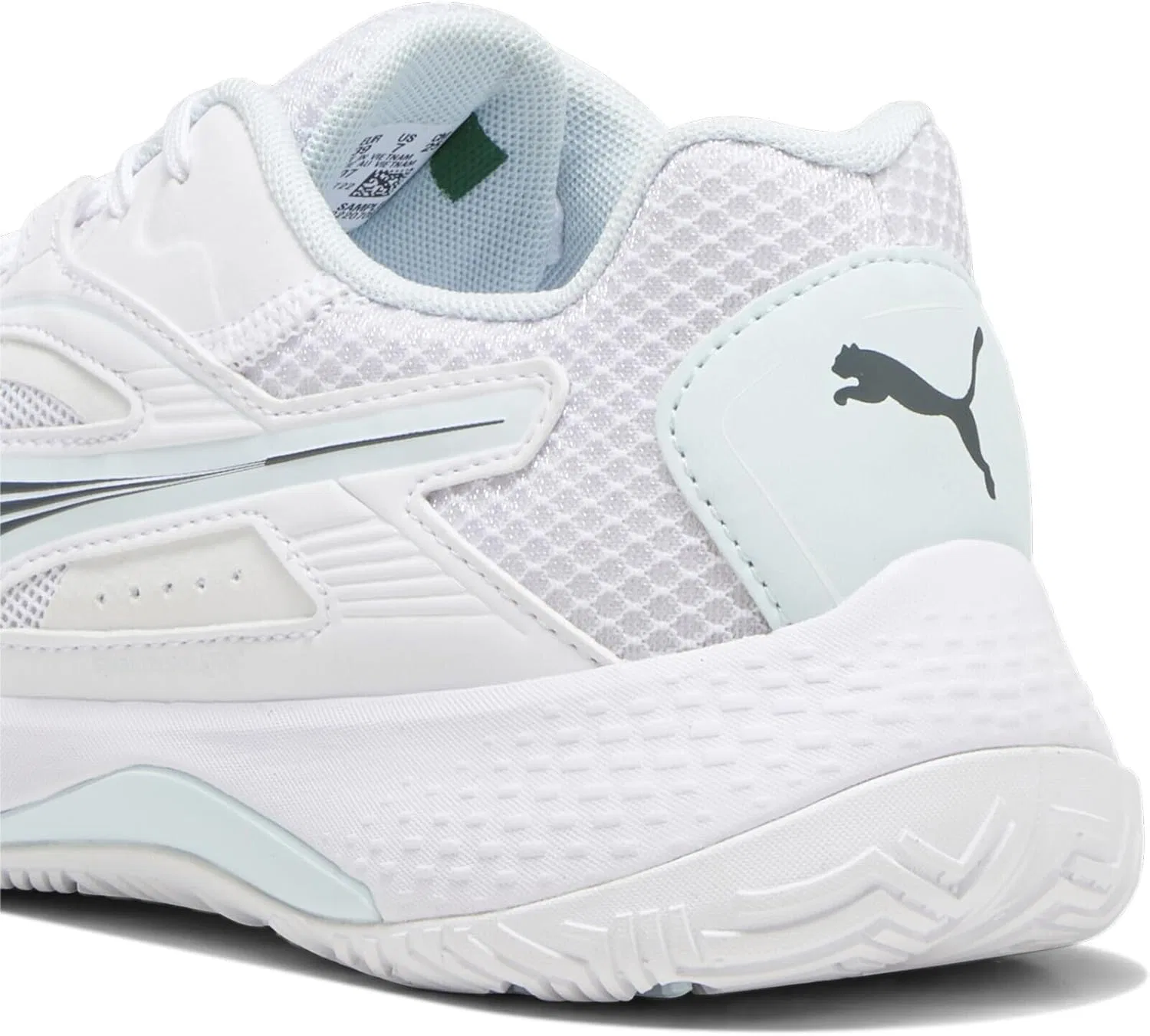 Универсальные кроссовки для игры в помещении Solarstrike II PUMA, Puma White Shadow Gray Nitro Blue — фото 4