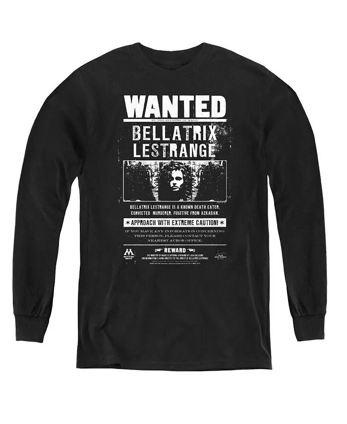 

Мальчики Молодежь Требуются Беллатрикс Длинные Рукава Толстовка Harry Potter, черный