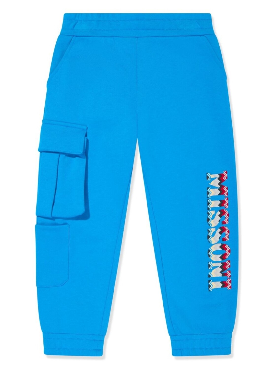 

Missoni Kids спортивные штаны с логотипом, синий
