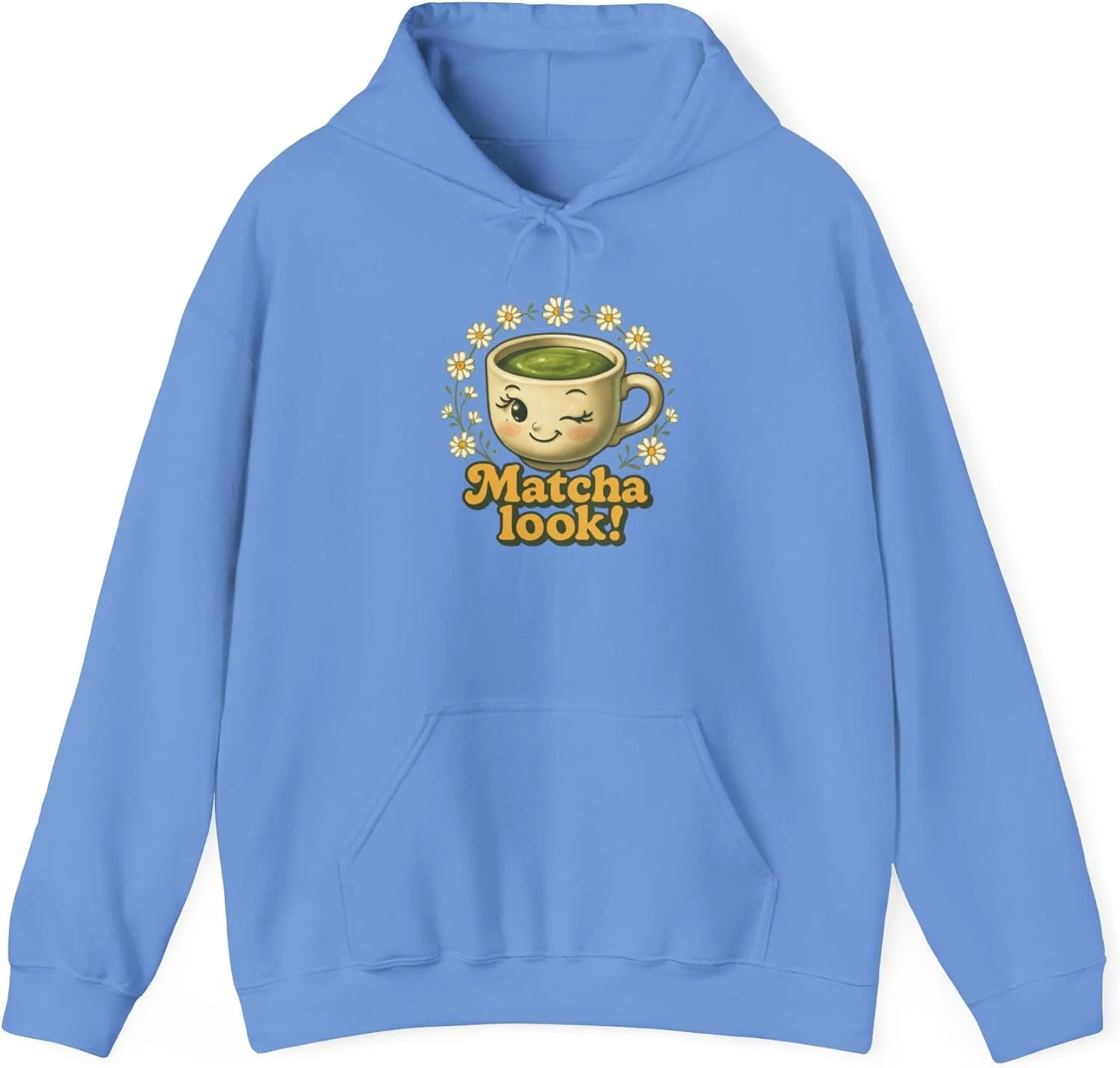 Худи женское с принтом Matcha Look!, GENERIC, Carolina Blue