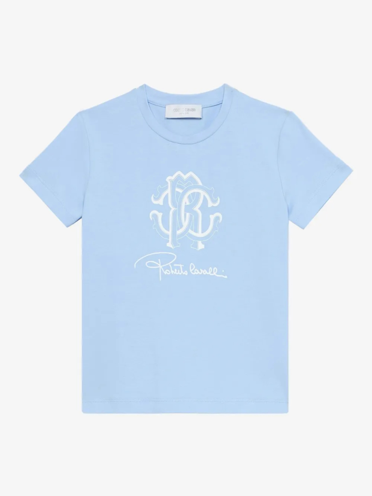

Футболка с логотипом Roberto Cavalli Junior, синий