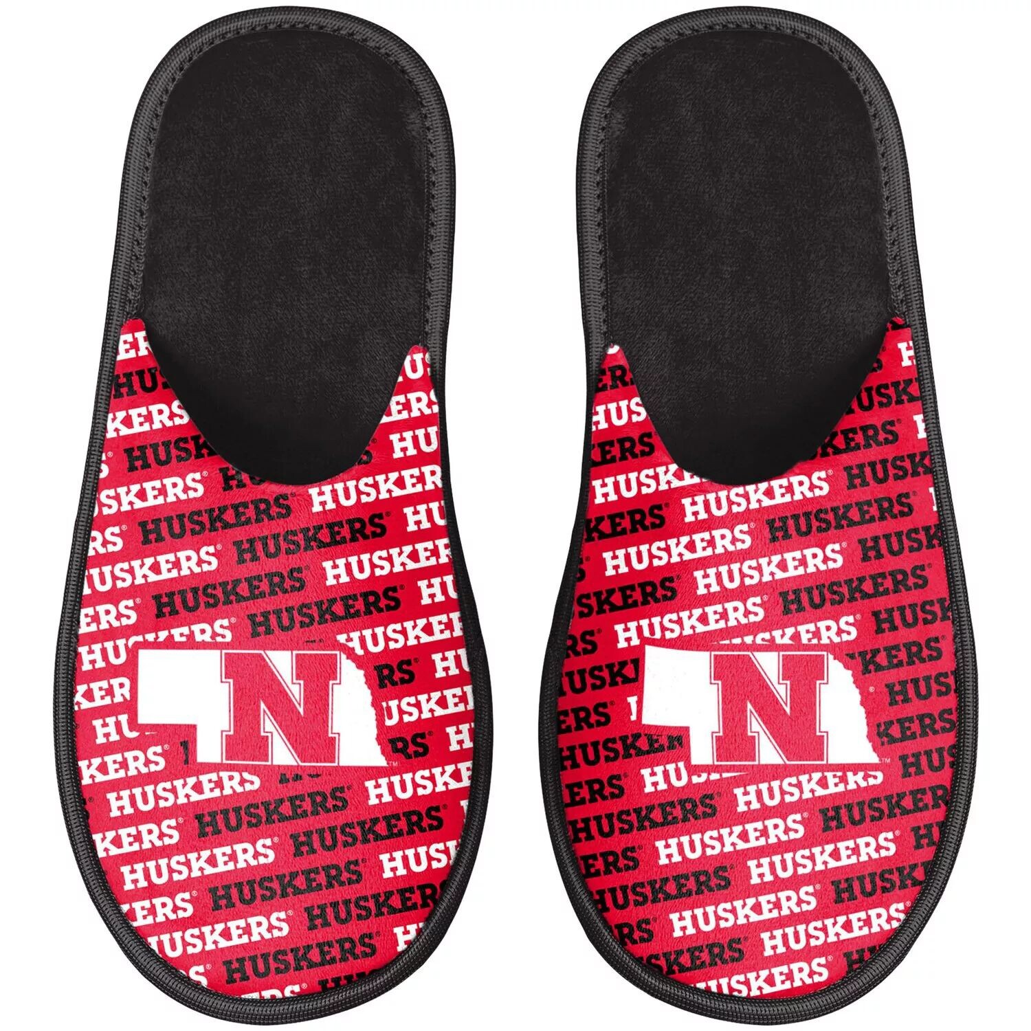 

Молодежные тапочки FOCO Nebraska Huskers Team Scuff Unbranded