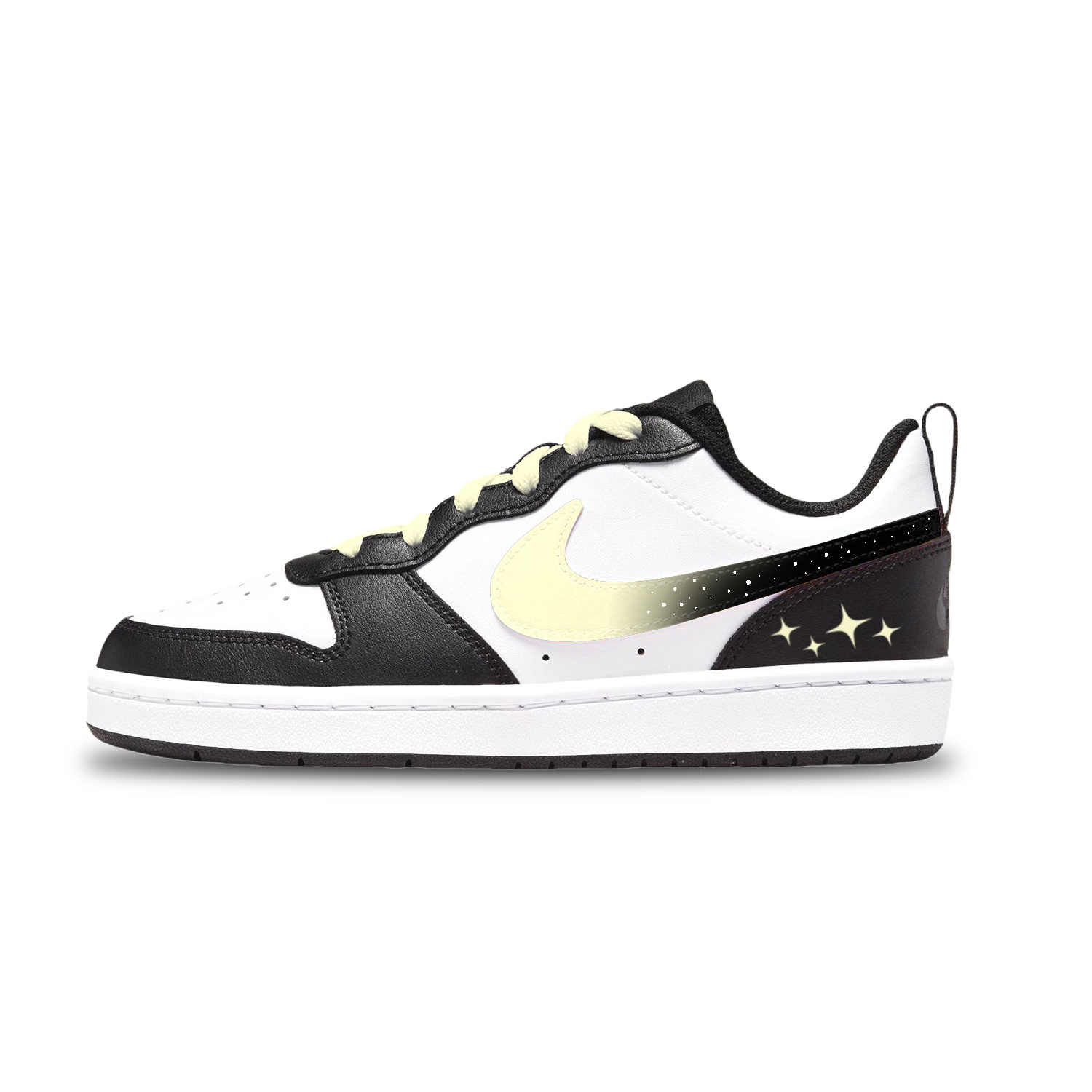 

Nike Кроссовки для скейтбординга Court Borough Yellow Star Low top Kids' Unisex белый черный желтый