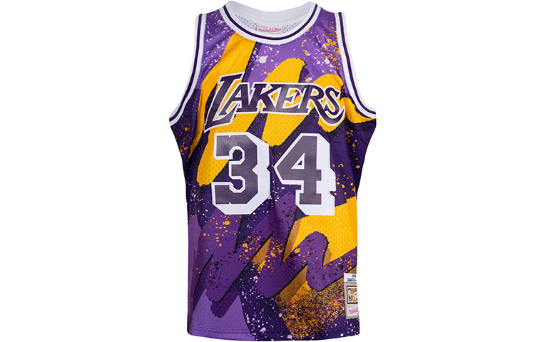 

Майка баскетбольная Mitchell & Ness 'NBA La Lakers 96 Shaquille O'Neal' Hyper Hoops Swingman фиолетовая золотая