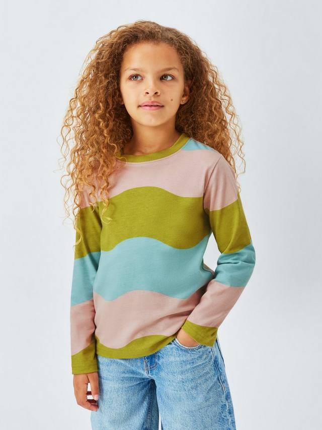 

Детский топ с волнистыми полосками John Lewis, Multi