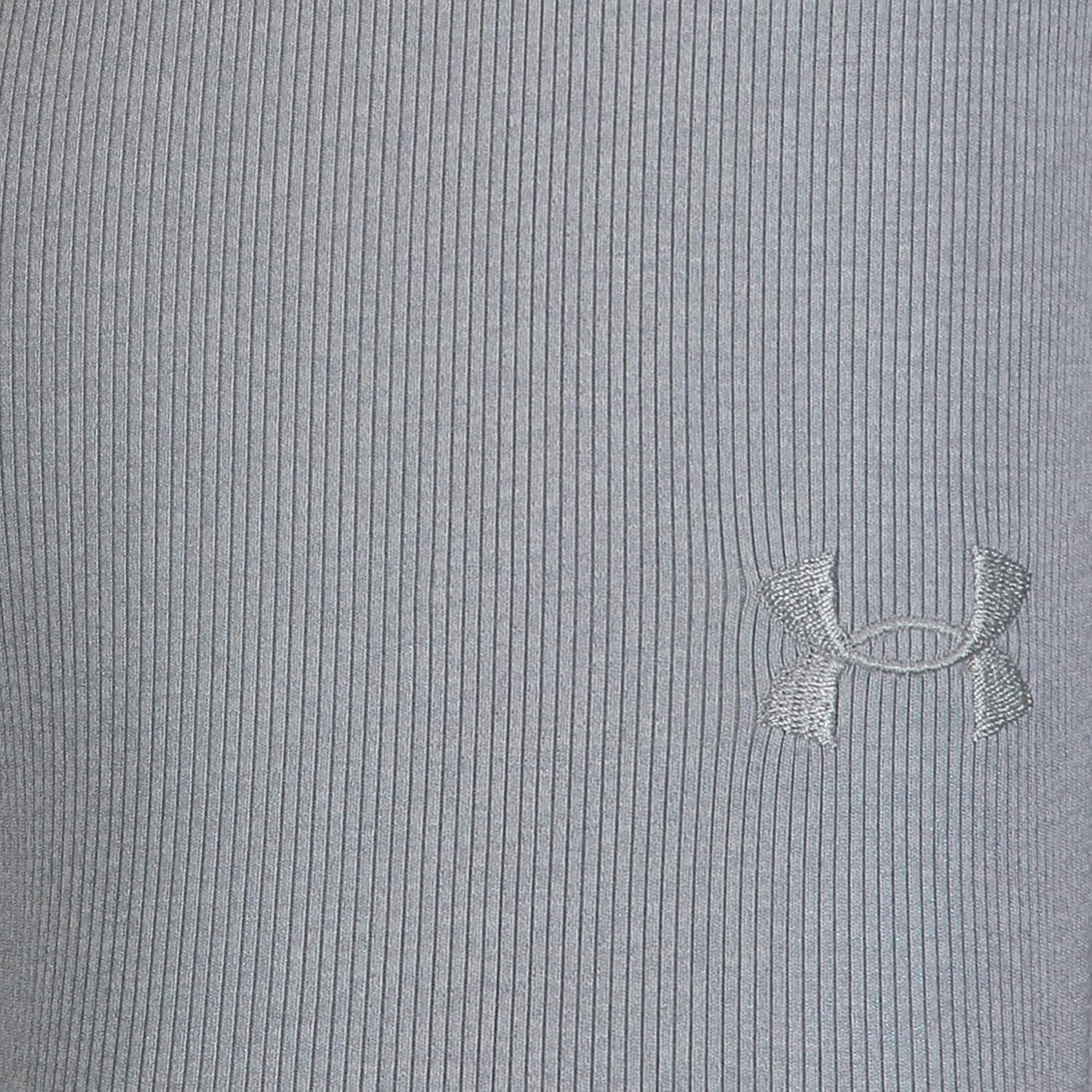 Under Armour Girls Yoga Pant, прочная эластичная ткань и эластичный пояс, Iridescent Gray — фото 3