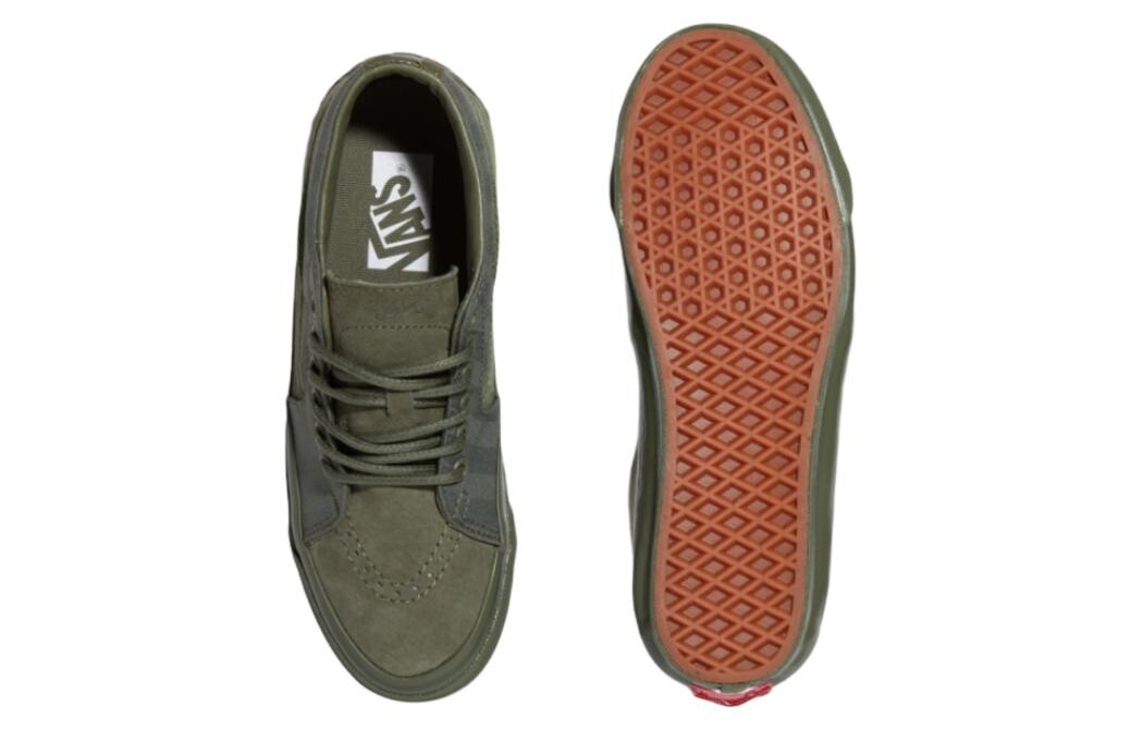 Кеды, скейтборд обувь унисекс средний верх зеленый Vans — фото 4