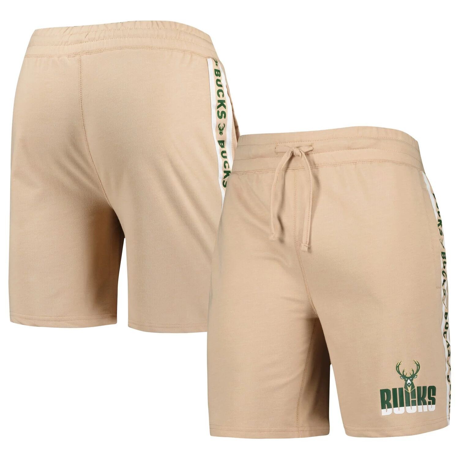 

Мужские шорты в полоску Concepts Sport Tan Milwaukee Bucks Team