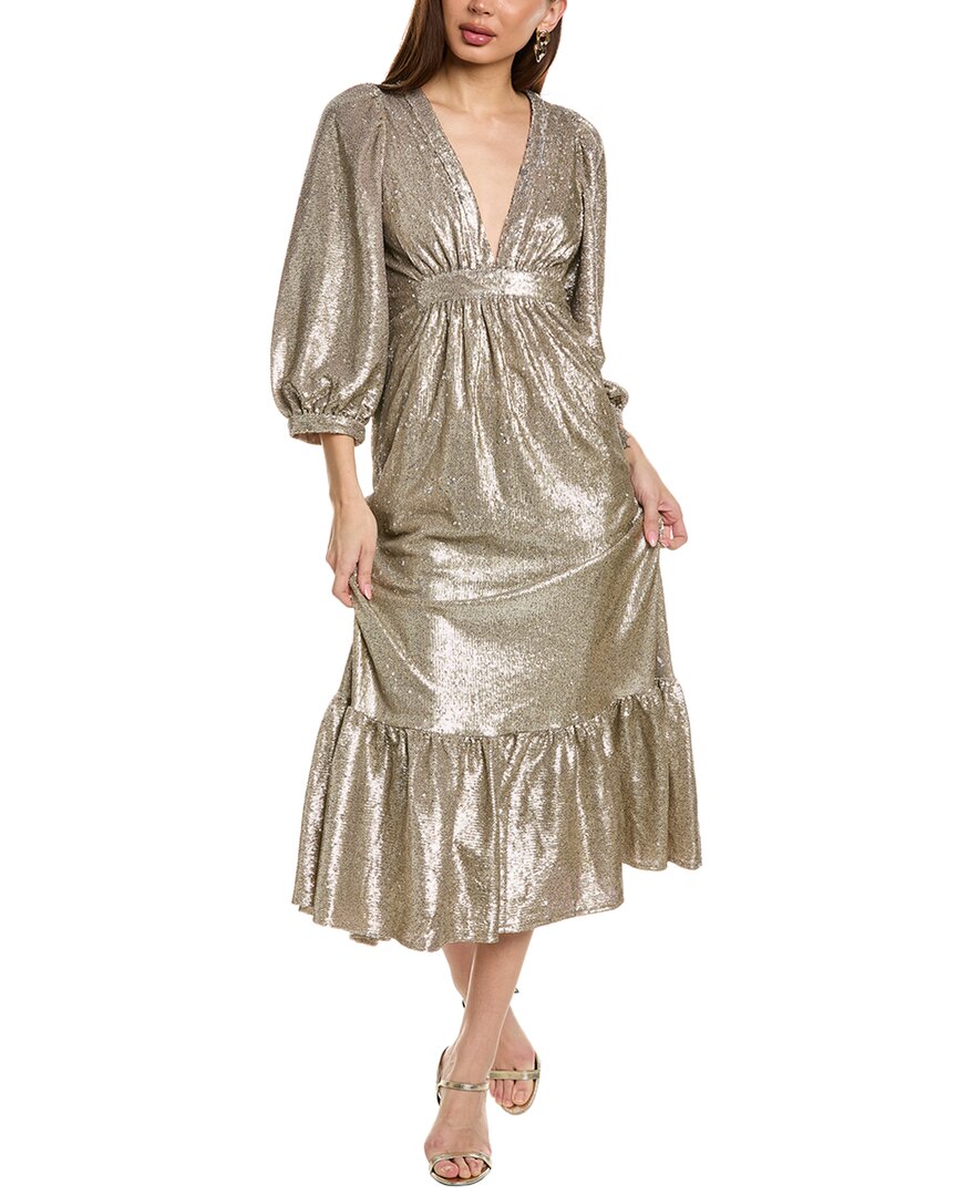 

Платье миди Saltwater Luxe с пайетками, цвет metallic