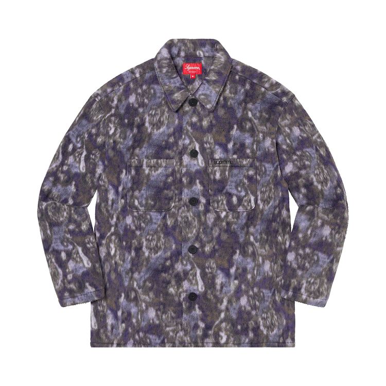 

Рубашка Supreme Paisley Fleece Shirt Purple, фиолетовый