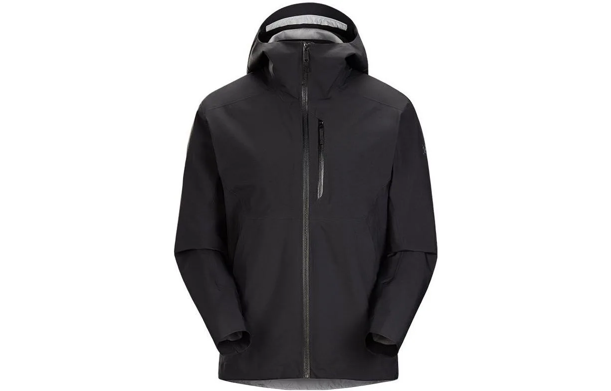 Arcteryx Ветровка мужская для походов на открытом воздухе, водонепроницаемая, ветронепроницаемая и устойчивая к истиранию, черная — фото 3