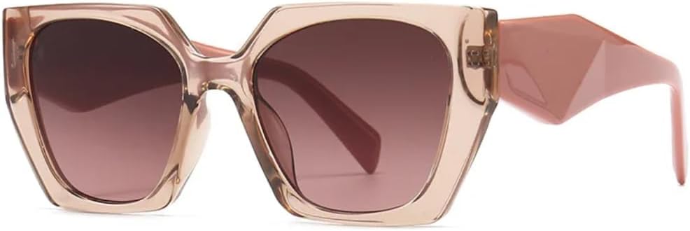 

Солнцезащитные очки для мужчин и женщин - защита UV400 - градиентные линзы "кошачий глаз", маленькая оправа, подходят для занятий спортом на открытом воздухе и вождения DSVIGF, Tea