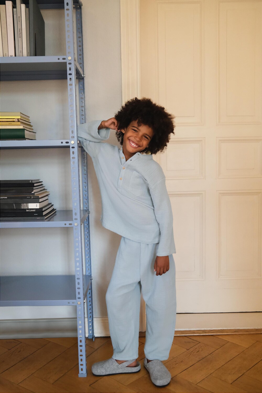 

6-14 лет/текстурная пижама henley ZARA, серый