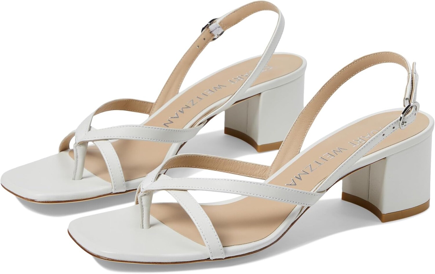 

Сандалии Stuart Weitzman Oasis Slingback Sandal, белый