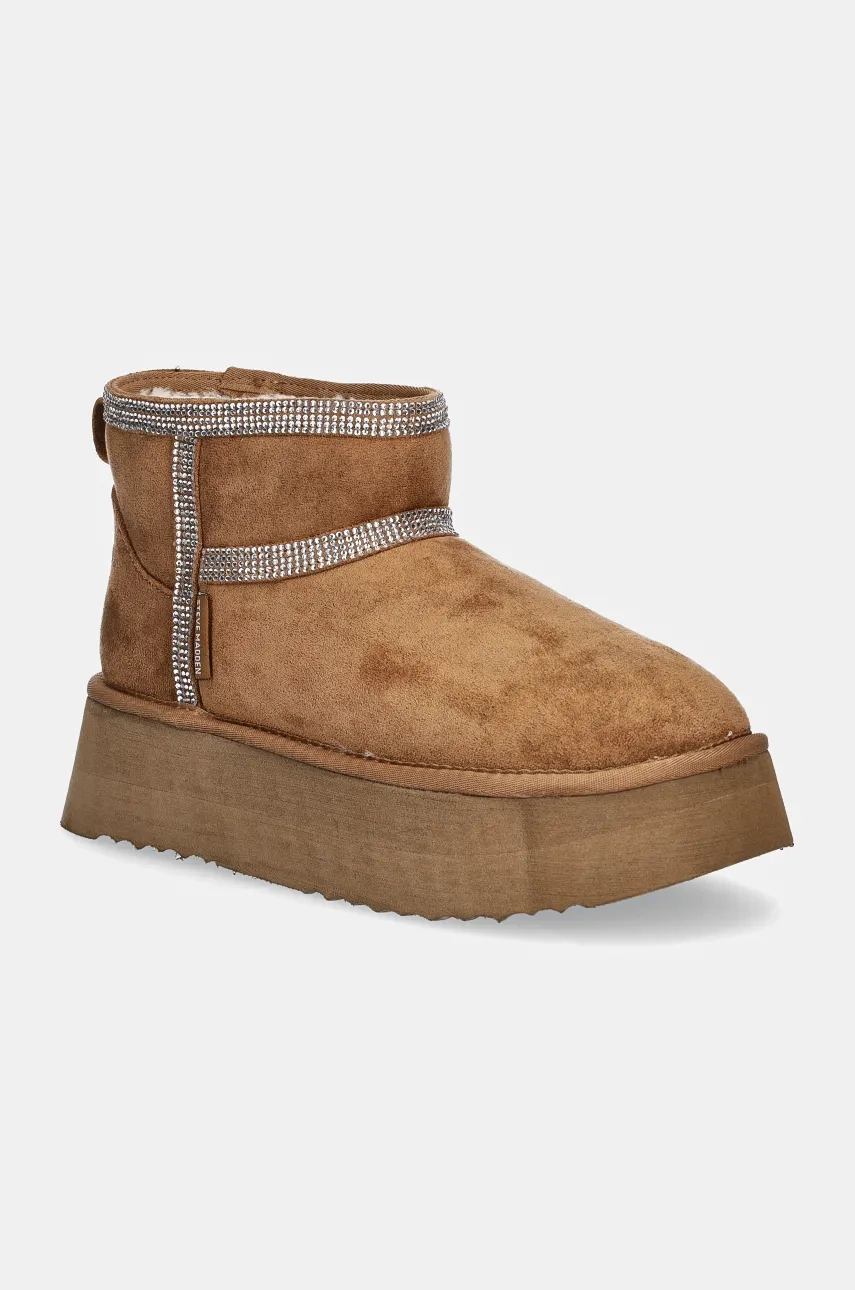 Зимние ботинки женские Steve Madden из синтетической замши, бежевый