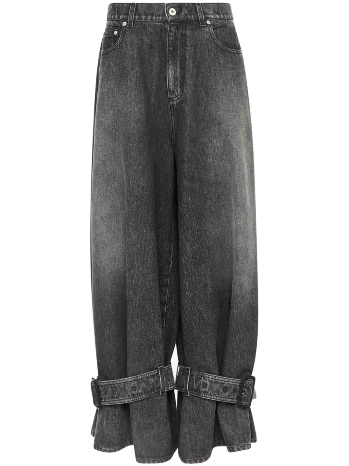 

Джинсы с пряжками на манжетах JW Anderson, серый